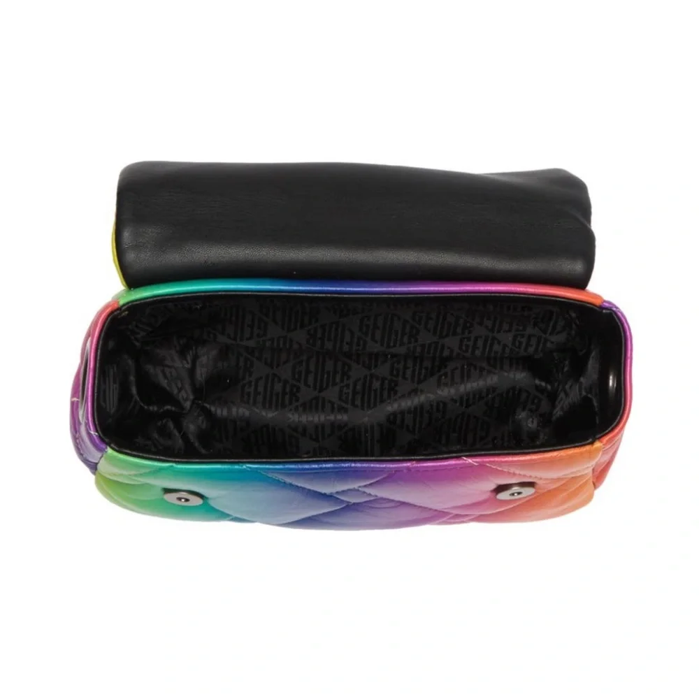 Kurt Geiger Medium Kensington Soft Bag NWT Rainbow Ombre Leather Convertible - Picture 3 of 9